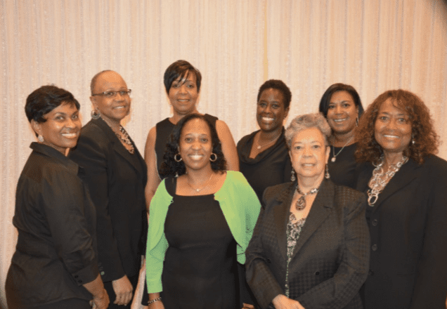 Former & Current Members of Princeton Committee of UNCF Back row (L) to (R) : Louella Phillips, Michelle Tuck– Ponder , Wanda Jackson, Paula Gordon, Lisa Redmond & Barbara Bernard Front Row (L) to (R): Michelle Roy & Rebecca White– Johnson