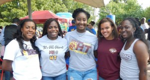 5 female Huston Tillotson University students
