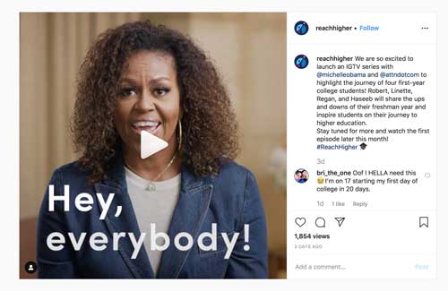 michelle obama instgram image